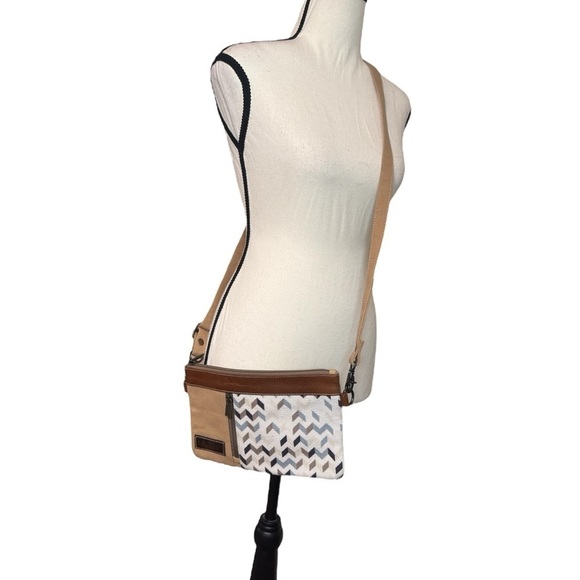 Sixtease Up-cycled Canvas Small and Crossbody Bag - Picture 4 of 10